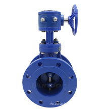 Bundor DN50 class150 worm gear double flanged type butterfly valve ductile iron air water butterfly valve